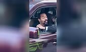 Black guy loses it at pro-hamas asshats blocking the road to