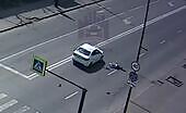 Driver strikes pedestrian and runs over him