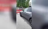 Woman Refuses to Move Car from Crossing