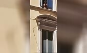 Suicide jump and murder