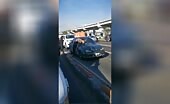 Lean suicide jumper hits vehicle