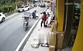 Driver loses control, hits pedestrians