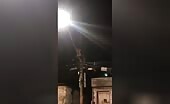 The light headed out and the man passed away on the pole or firs