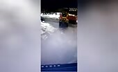 The loader drove 3 times over a worker who fell under th