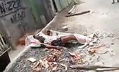 The guy was completely tortured and burned alive d.