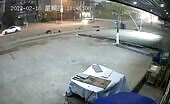 Motorcyclist crashes into ram and dies