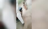 Tortured by getting dragged behind motorbike
