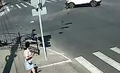 Motorcyclist crashes at intersection
