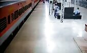Train passenger fell on the train track