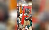 Woman scuffles with bouncers and authorities