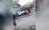 Ukrainian man throws stones, gets shot