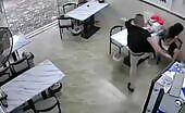 Waitress will not leave another hair in the soup after this bea