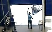 Warehouse employee crushed by collapsing gate id