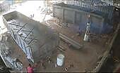 Welder explodes on barrel while welding