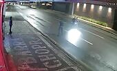 Female attempts to enter bar half naked, leaves in a bo