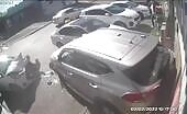 Woman crushed against wall