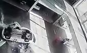 Female crushed by a falling automobile s murd