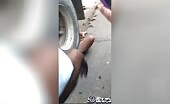 Woman killed by truck wheel