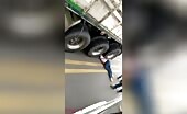 Female under the wheels of a truck s murde