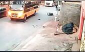 Woman on Motorcycle Killed by Bus