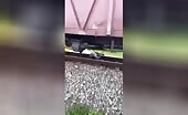 Train Rolls Over Person