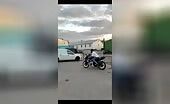 Man Crashes Suzuki Bike