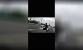 Biker Confronts Car Driver After Sudden Slap