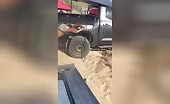 Car Engulfed in Flames in Mexico