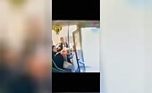Bus Doors Close on Passenger
