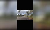 Cyclist Hit by Oncoming Van
