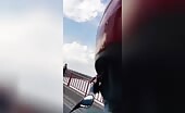 Man Jumps to Death with Hatchet