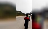 Truck Carrying Explosives Crashes and Explodes