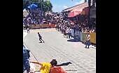 Man Gored Running with Bulls