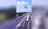 Plane Crashes into Motorway