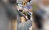 Man Hit in Face with Log