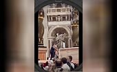 Man Vandalizes Papal Altar
