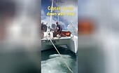 Boat Engulfed in Flames