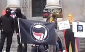 Patriots Clash with Anti-Fascists