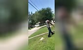 Man's Legs Give Way After Punch