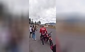 Man Avoids Decapitation with Quick Leg Lift