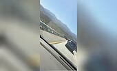 Truck Crashes Into Rail