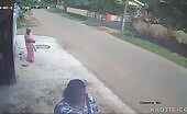 Bus Hits Pedestrian Waiting