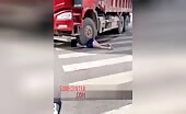 Woman Crushed Under Truck in China