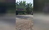 Biker Crashes Into Road Cable