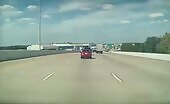 Driver Misses Exit, Crashes