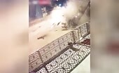 Car Hits Pedestrian
