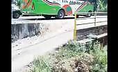 Bus Driver Jumps to Safety as Brakes Fail
