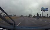 Car Merges Without Checking Blind Spot, Crash Ensues