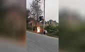 Indian Hit by Train