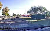 Car Crashes After Illegal Left Turn
